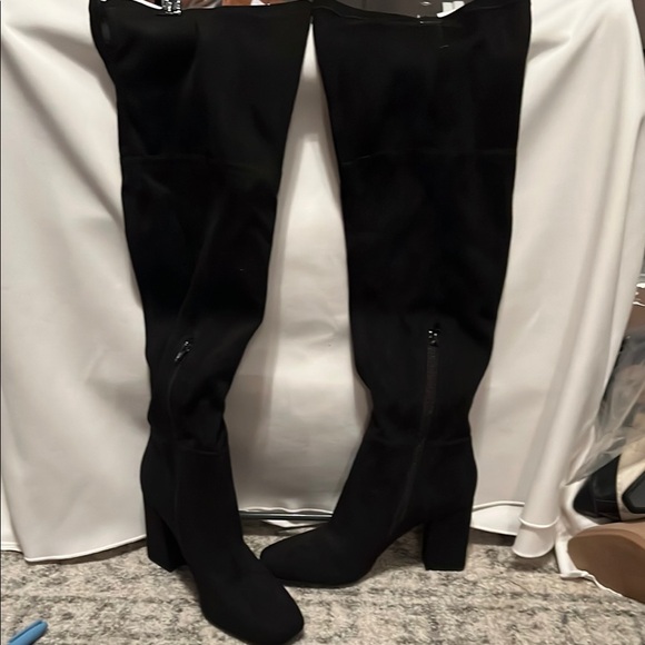 bp Shoes - BP Black Over-the-Knee Boots with Block Heel